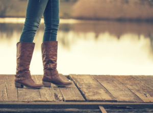 Langschaftstiefel mit Absatz